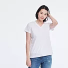 好我_珠光棉V領TEE/純白 M 白
