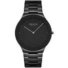 OBAKU 北歐極簡風紳士時尚腕錶─黑