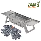 TREEWALKER 雙側桌秒開不鏽鋼燒烤爐(柴火爐、烤肉架、烤肉爐)