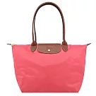 LONGCHAMP LE PLIAGE系列長把再生尼龍摺疊水餃包(大) 石榴紅