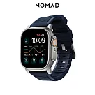 美國NOMAD Apple Watch專用高性能橡膠質感錶帶─49/45/44/42mm 藍銀