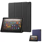 亞馬遜 Amazon Fire HD10 10.1吋 2023 簡約質感三折皮套 自動睡眠 喚醒功能 專用保護套 簡約黑