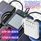 【mini Q】CG10000CA─FL 10000mAh 自帶四線行動電源(20顆LED) 黑色