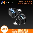 【魔宙】適用SteamDeck Type─C 轉 USB 8K高畫質多功能轉接頭─立體彎