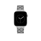 【NINE WEST】Apple watch 經典LOGO不鏽鋼蘋果錶帶 42/44/45/49mm 質感銀