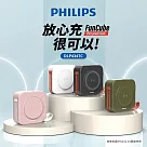 【Philips 飛利浦】10000mAh多功能十合一螢幕顯示行動電源 磁吸/自帶雙線/無線/手機支架 4色可選 (DLP4347C) 綠色