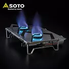 日本SOTO GRID 輕量不鏽鋼穩壓雙口爐 ST─528(附收納袋)