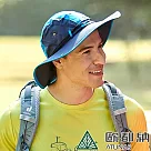 【ATUNAS 歐都納】GORE─TEX防水透氣大盤帽(附可拆遮陽片)A1AHCC01N/戶外登山/休閒露營 M 藍/深藍