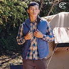 ADISI 男SMAWARM海洋溫控超撥水連帽背心AV2321024 (M─2XL)|輕抗風 超輕量 防潑水 海洋紗 保暖棉 蚵殼棉 保暖背心 L 宇宙藍