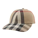 BURBERRY William 經典格紋棉質棒球帽 L號(米色)