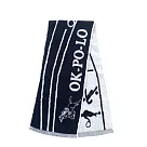 【OKPOLO】台灣製造運動風運動毛巾─2入組(加長設計 運動首選) 榮耀黑