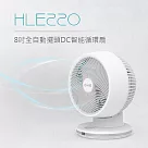 【DIKE】8吋遙控3D全自動擺頭DC智能循環扇─360全方位(HLE220WT) 白