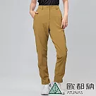 【ATUNAS 歐都納】女款蚊瘋不動彈性休閒長褲A1PA2404W─ L 泥棕