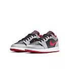 NIKE AIR JORDAN 1 LOW (GS) 中大童休閒鞋─黑灰紅─553560060 US4 黑色