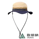 【ATUNAS 歐都納】中性款防曬抗UV透氣遮陽休閒圓盤帽A1AHFF03N─ M 卡其/深藍