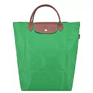 LONGCHAMP LE PLIAGE系列短把再生尼龍手提包(中) 草綠