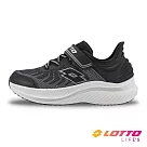 【LOTTO 義大利】童鞋 EASY LIGHT 彈力避震跑鞋─ 23.5cm 黑