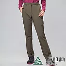 【ATUNAS 歐都納】女款SOFTSHELL抗風彈性長褲A1PA2317W─ L 灰綠