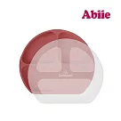 abiie 蛙式三餐─吸盤式附蓋矽膠餐盤 (玫瑰荔枝)