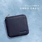 Crocodile鱷魚皮件 皮夾 拉鍊短夾 雙鈔 12卡夾 Oxford牛津系列 0103─11105─黑藍兩色 ─黑色