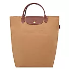 LONGCHAMP LE PLIAGE系列短把再生尼龍手提包(中) 小鹿棕