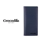 【Crocodile】鱷魚皮件 真皮皮夾 長夾 單鈔 17卡 維也納Wien 2.0系列─0103─11301─黑藍兩色 藍色