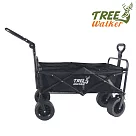 TreeWalker 可煞車露營手拉車、四輪推車─超值組合(推車+推桿)