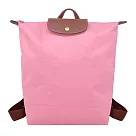 LONGCHAMP LE PLIAGE系列再生尼龍摺疊後背包(中) 棉花糖粉