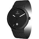 OBAKU 追求完美時尚米蘭腕錶─全黑─小