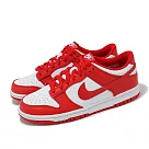 Nike 休閒鞋 Dunk Low GS 大童 女鞋 紅 正紅 白 低筒 FB9109─119