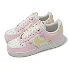 Nike 休閒鞋 Wmns Air Force 1 07 LX 女鞋 粉紅 白 小金勾 金屬勾勾 AF1 IB2574─600