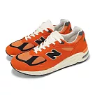New Balance 休閒鞋 990 V2 男鞋 橘 黑 美製 麂皮 網布 拼接 經典 NB M990AI2─D