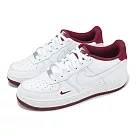 Nike 休閒鞋 Air Force 1 LV8 GS 大童 女鞋 白 紅 AF1 小勾 刺繡 HF0952─100