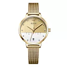 JULIUS 1/3的幸福米蘭錶帶腕錶 JA─1100(五色/32X38mm) 金色