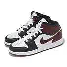 Nike 休閒鞋 Air Jordan 1 Mid SE GS 大童 女鞋 黑 酒紅 紅棕 AJ1 中筒 HF3193─102