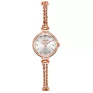 JULIUS 聚利時 赫本公主 麻花鍊帶鋯石飾品腕錶 JA─1452(三色/19.5mm) 玫瑰金