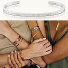 MANTRABAND 美國悄悄話手環 Braver Stronger Smarter 更勇敢堅強聰明 銀色無墨字款