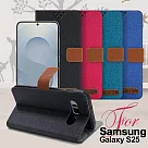 GENTEN for Samsung Galaxy S25 自在文青風支架皮套 桃色