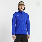 ADISI 男半門襟動態保暖快乾上衣 AL2421085 (S─2XL)|磨毛 鬆餅紋 抗靜電 彈性 吸濕 速乾 M 龍膽藍