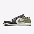 Nike Air Jordan 1 Low [553558─092] 男 休閒鞋 AJ1 皮革 低筒 喬丹 黑橄欖綠