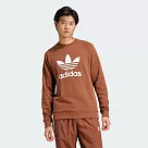 ADIDAS TREFOIL CREW 男長袖上衣─IZ2357 S 棕色