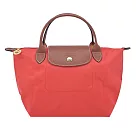 LONGCHAMP LE PLIAGE系列短把再生尼龍摺疊水餃包(小) 番茄紅