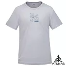 【ATUNAS 歐都納】男款循環排汗透氣短袖T恤/大尺碼A8TS2526MC*─ M 淺灰