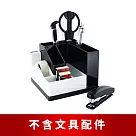 【O─Life】旋轉膠帶台置物收納盒─不含文具/小物整理盒/儲物盒/桌面收納 黑白色