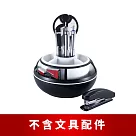 【O─Life】360度旋轉置物收納盒─不含文具/小物整理盒/儲物盒/桌面收納 黑白色