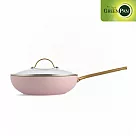 GreenPan PADOVA 炒鍋28cm(含蓋)─嫩頰粉