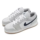 Nike 休閒鞋 Air Jordan 1 Low GS 大童 女鞋 灰 深藍 AJ1 膠底 一代 553560─146