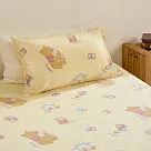 小熊維尼玩耍100%天絲單人床包枕套組