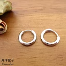 極簡百搭亮面素圈針式925純銀易扣耳環.外鍍專櫃級正白K.圈圈耳環