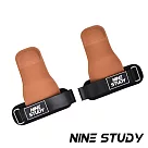 【NINE STUDY】防滑重訓拉力帶 超細纖維M─123 兩只入 硬拉 護掌 護碗 握推 重訓 引體向上輔助帶(兩色任選) 咖啡色